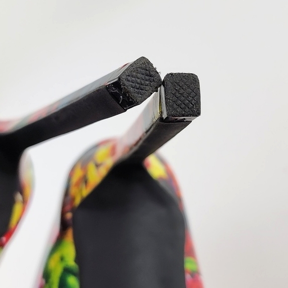 Charlotte Russe Francesca Multi Floral Pointed Toe Shoe Ankle Strap 5" Heel Sz 9 - Picture 13 of 16